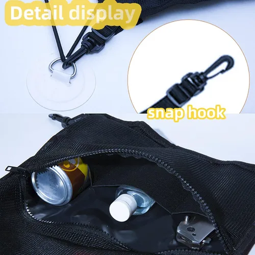 Miniatura 4 de Bolsa de malla para tabla de remo de pie, tabla de surf, kayak, negro, talla única