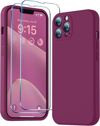 Miniatura 15 de BossKiss Funda compatible con iPhone 13 Pro, silicona de alta calidad mejorada [protección de cámara] [2 protectores de pantalla]