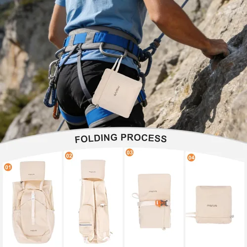 Miniatura 5 de MOSISO Mochila pequeña de senderismo de 10 L para mujeres y hombres, mochila plegable e informal ligera con bolsillo frontal de acceso rápido