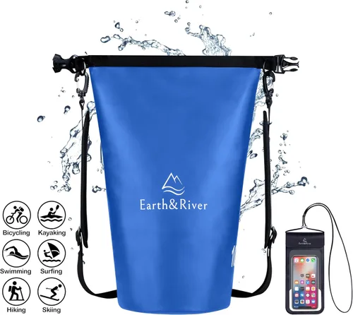 Miniatura 8 de EARTH&RIVER Mochila seca impermeable de alta calidad, extra gruesa, protección para todas las actividades acuáticas y campamentos, bolsa seca ligera