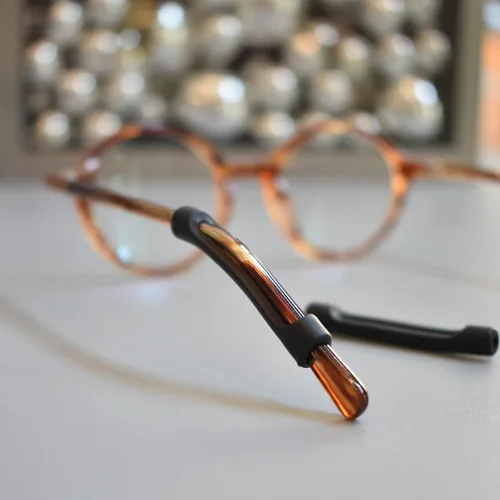 Miniatura 6 de Setex Paquete de agarre Gecko para gafas, empuñaduras de punta de patilla (2 pares negros + almohadillas gruesas antideslizantes para la nariz