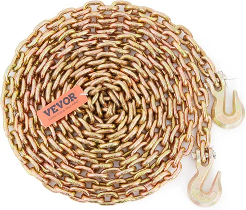 Miniatura 12 de VEVOR Cadena Aglutinante de Transporte, Cadena de Remolque de 3/8''x20' con Ganchos de Agarre, Carga de Trabajo Segura de 7100 libras, Cadena