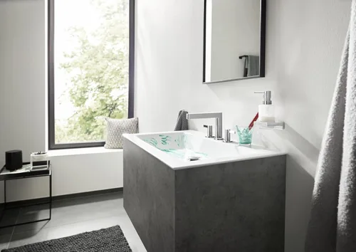 Miniatura 2 de hansgrohe Finoris 76033001 - Grifo de lavabo de baño de 2 manijas y 3 agujeros para tocador de 1.2 GPM, cromado, 76033001