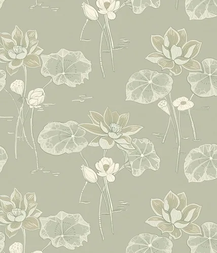 Papel tapiz vintage para despegar y pegar, papel de contacto floral marrón, 16.14 x 197 pulgadas, Lotus, impermeable, extraíble, para decoración de