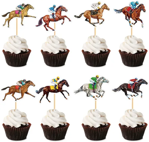 Miniatura 9 de Ercadio Paquete de 32 adornos para cupcakes de conejo, selecciones de cupcakes de animales salvajes, decoraciones de cumpleaños para baby shower