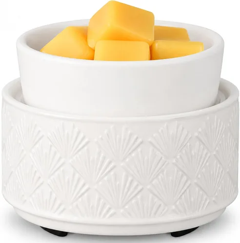 Miniatura 9 de MOCOSA Calentador de cera derretida para cera perfumada, calentador de cera de cerámica 3 en 1, fragancias, aceites de velas, quemador de fragancia