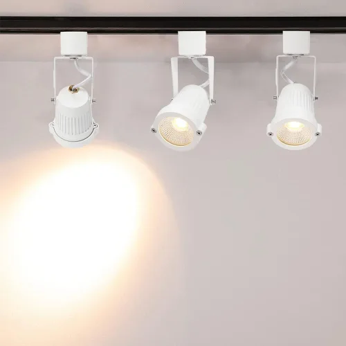 Cabezales de iluminación de pista de 12 W, cabezales de luz de riel H para iluminación de acento, tareas, obras de arte, hogar, luces de pista Blanco