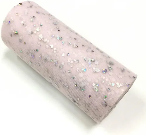 Miniatura 26 de Rollo de tul con lentejuelas con purpurina, decoración de boda, suministros de organza para fiestas de cumpleaños, carrete de tela, vestido tutú