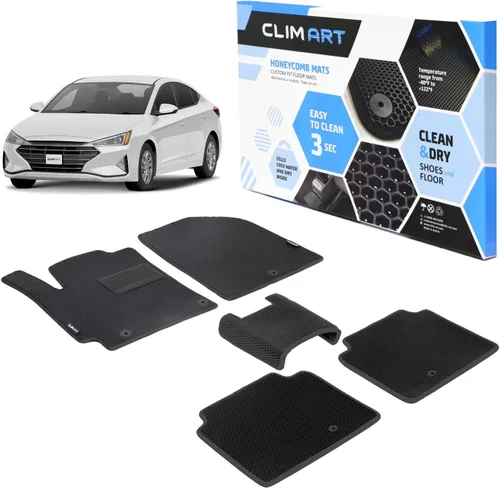 Miniatura 12 de CLIM ART Honeycomb FL051417021 - Alfombrillas de automóvil de ajuste personalizado para Honda CR-V 2017-2021, primera y 2ª fila, alfombrillas