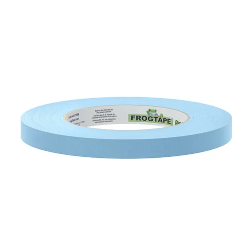 Miniatura 3 de FrogTape Cinta adhesiva de grado de rendimiento de temperatura moderada, 250 unidades, color azul claro, adherencia media-alta, 0.472 in x 180.4 ft