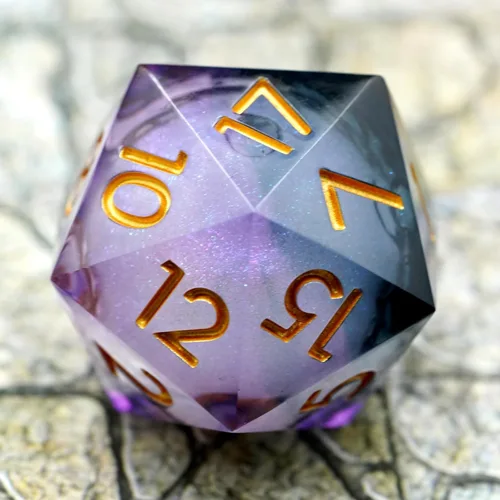 Miniatura 4 de Liquid Core - Dados gigantes de 1.97 pulgadas, dados de mazmorras y dragones hechos a mano con caja de regalo. RPG poliédrico D20 de 1.969 in