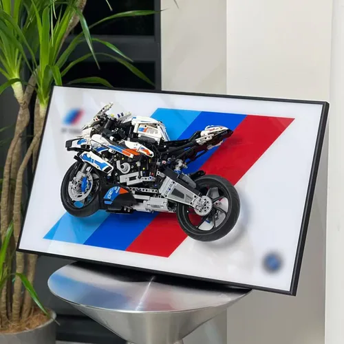 iLuane Tablero de pantalla para LEGO Technic BMW M 1000 RR 42130 Kit de modelo de motocicleta, coleccionables para adultos, montaje en pared,