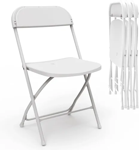 Miniatura 13 de SHGJ&SOFT Juego de 2 sillas plegables con asientos y respaldos acolchados, silla con marco de metal negro para interiores y exteriores, oficina
