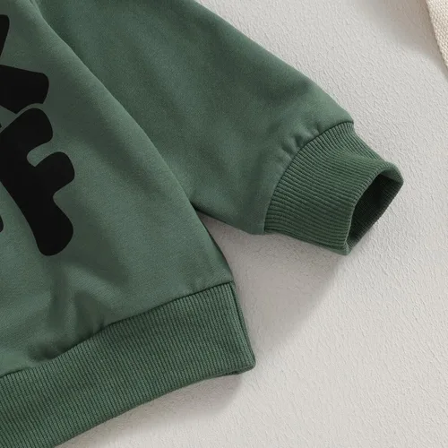 Miniatura 5 de fhutpw Ropa para bebé niño otoño 6, 12, 18, 24 meses, fútbol de manga larga, conjuntos de tops y pantalones para niños pequeños