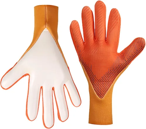 Guantes de portero de fútbol prémium sin muñeca, guantes de portero con látex de 0.157 in para súper agarre y protección, antideslizantes para