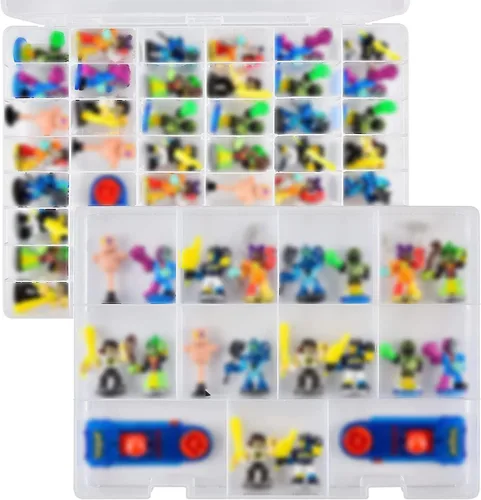 Estuche de doble capa compatible con paquetes de figuras Akedo Ultimate Arcade Warriors, almacenamiento coleccionista de personajes de acción de