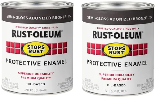 Miniatura 10 de Rust-Oleum 7765502 - Pintura anti-óxido para aplicación con brocha, cuarto de galón, color rojo real brillante, (paquete de 1)