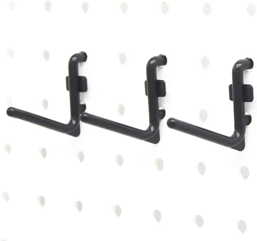 Miniatura 6 de Colorstorm Kit de ganchos para tablero de clavijas de 1.5 pulgadas, 100 unidades, estilo L, para tablero de clavijas, organizador de herramientas