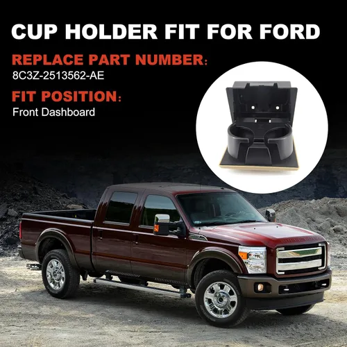 Miniatura 3 de USTAR Portavasos beige para Ford F250 F350 F450 F550 Super Duty 2008-2016 8C3Z-2513562-AE