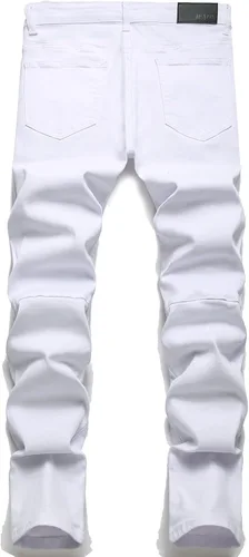Miniatura 2 de AITITIA Jeans de motociclista de ajuste regular para hombre