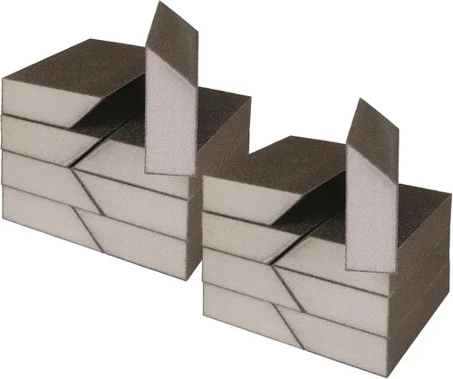 Miniatura 11 de Bloques de lijado en ángulo de grano 180, bloque de arena de esponja fina, lavable y reutilizable, bloque de papel de lija húmedo y seco