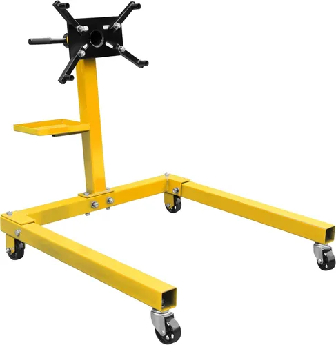 YELLOW JACKET Soporte de motor, soporte de motor giratorio con bandeja de herramientas, brazos ajustables de 360 grados, ruedas giratorias,