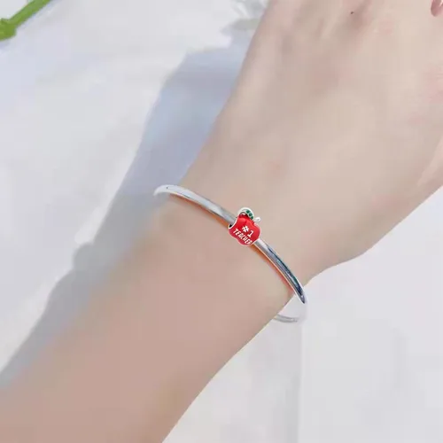Miniatura 5 de NARTGO Abalorio de manzana para profesor número 1 compatible con pulseras Pandora