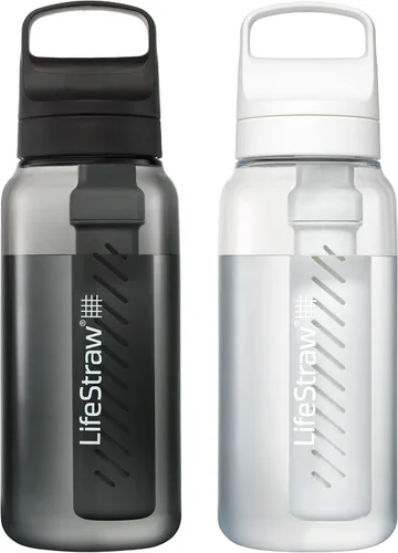 Miniatura 22 de LifeStraw Serie Go – Botella de filtro de agua sin BPA para viajes y uso diario, elimina bacterias, parásitos y microplásticos, mejora el sabor, 1L