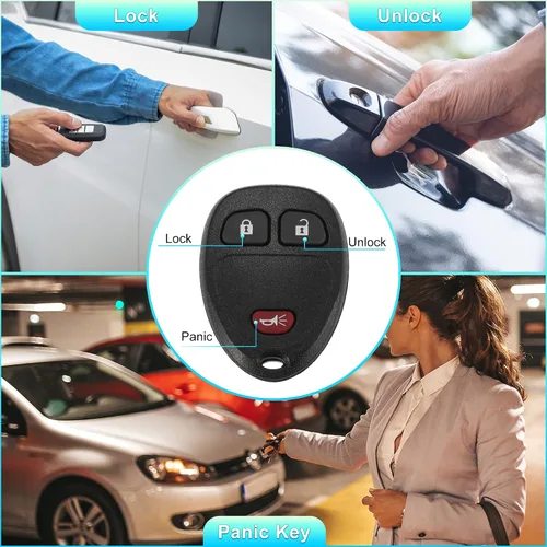 Miniatura 3 de X AUTOHAUX 2 unids 315MHz KOBGT04A reemplazo de entrada sin llave remoto llavero coche para Chevy HHR 06-11 Uplander 06-08 para Buick Terraza