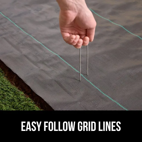 Miniatura 8 de GORILLA GRIP Tela de barrera de malezas, tela tejida resistente para paisaje, 3.2 onzas, cubierta de suelo para camas de jardín y acolchado