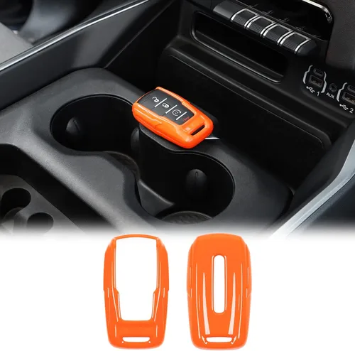 Miniatura 10 de Funda de llavero ABS para Dodge RAM 1500 2500 3500 2018-21023, carcasa protectora de llavero inteligente sin llave (azul)