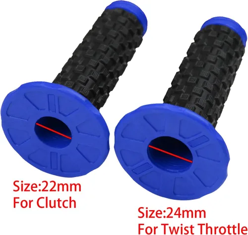 Miniatura 2 de Agarres para Manillar de Motocicleta 7/8" Agarres para Bicicleta de Cross con Parte Superior en Forma de Almohada Agarres Antideslizantes de Goma
