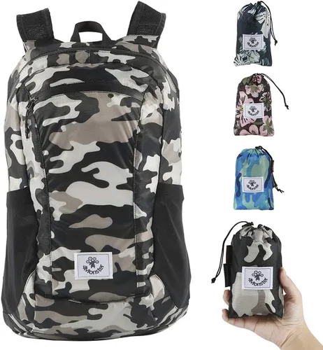 Miniatura 16 de Mochila 4Monster de excursionismo, de día, resistente al agua, ligera, plegable, para viajes, campamento, exteriores A-Naranja