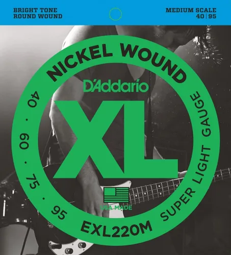 Miniatura 34 de D'Addario XL Nickel EXL170S - Cuerdas para bajo de 4 cuerdas con entonación perfecta, sensación uniforme, durabilidad potente, calibre 45-100