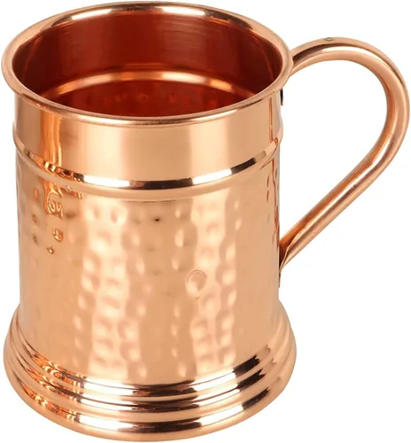 Taza de Cobre Moscow Mule Martillada | Taza de Cobre 100% Puro Hecha a Mano | Jarra de Cerveza Grande de 22 Oz | Mantiene las Bebidas Frías por Más