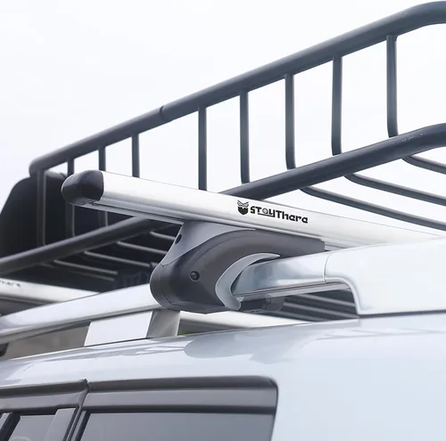 Miniatura 3 de Stay There - Barras transversales de techo de aluminio aerodinámico de 56" universales, ajustables, con capacidad de carga de 200 lbs
