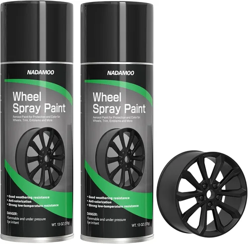 Miniatura 9 de NADAMOO Pintura en aerosol para llantas de aluminio, pintura semibrillante para llantas de coche en aerosol para recoloración y protección