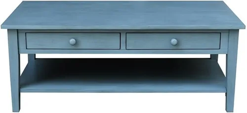 Miniatura 4 de IC INTERNATIONAL CONCEPTS Mesa de centro de madera azul Spencer