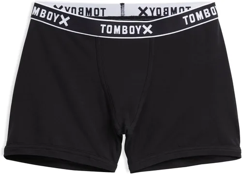 TomboyX Calzoncillos tipo bóxer para mujer, entrepierna de 4.5 pulgadas, pantalones cortos elásticos de algodón para niños, (XS-6X)