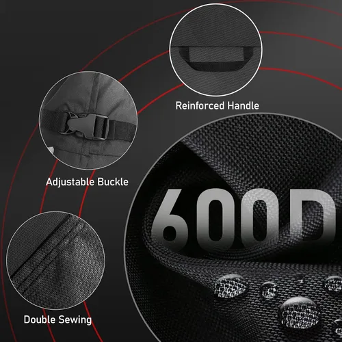Miniatura 4 de Zettum Funda seccional en forma de L para exteriores, funda de sofá modular 600D para patio, fundas impermeables para muebles de patio para sofá