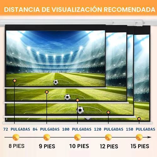 Miniatura 9 de YODOLLA Pantalla de Proyector Motorizada de 72", 16:9, 4K HD Desplegable Retráctil, Pantallas de Proyección Eléctricas Automáticas de Pared y Techo