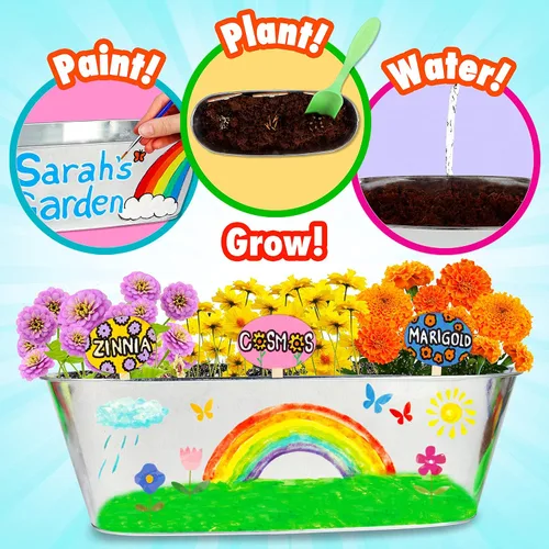 Miniatura 2 de Miracle GRO My First Flower Growing Kit - Kit de manualidades de pintura y jardinería de plantas para niños, niñas, regalos de Pascua para niños
