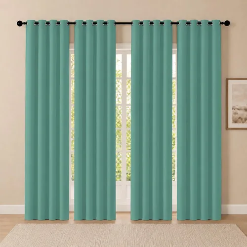 Miniatura 116 de Cortinas de oscurecimiento de habitación de 45 pulgadas de largo para dormitorio y sala de estar, cortinas térmicas aislantes con ojales