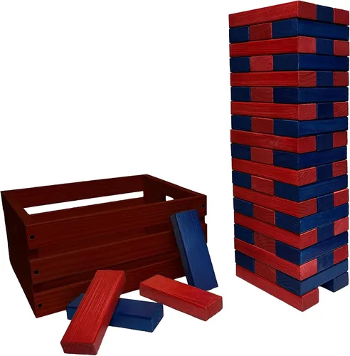 Miniatura 22 de Tailgating Pros Maderas gigantes de primera calidad con caja manchada: ¡elige los colores de tu equipo! Juego gigante para patio al aire libre