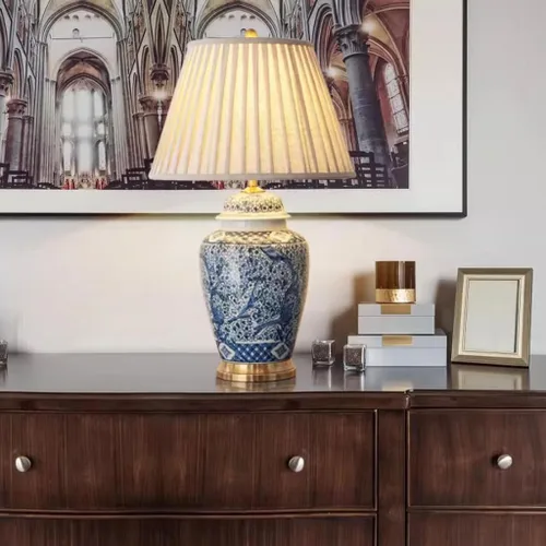 Miniatura 6 de Lamp for Desk Creative Ceramic Table Lamp Retro Study Living Room Corner Decorative Lamp Bedroom Bedside Lamp Desk Lamps for Home Office