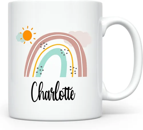 Miniatura 15 de Taza Personalizada para Niños, Niños, Niñas Taza Personalizada de Chocolate Caliente, Cacao, Café y Leche Regalo de Cumpleaños con Nombre D05