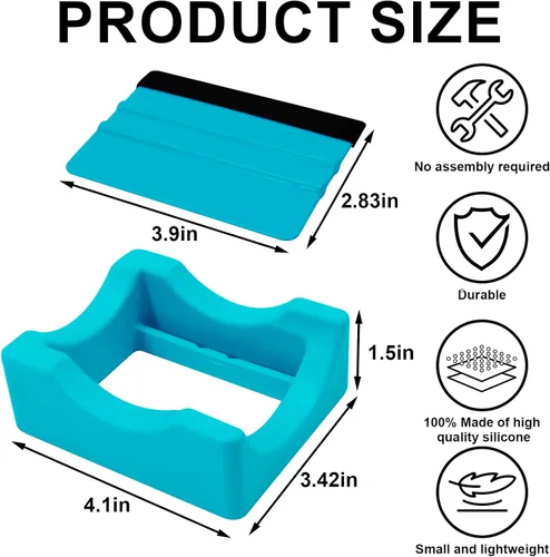 Miniatura 2 de Cuna de silicona para tazas con ranura incorporada, soporte antideslizante para vasos con escobilla de fieltro, uso para aplicar calcomanías UV DTF