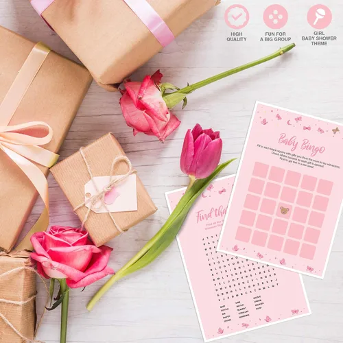 Miniatura 3 de Dessie Juegos de baby shower para niñas, juego definitivo para baby shower, 9 juegos únicos de baby shower para niñas, 100 mini pinzas para la ropa