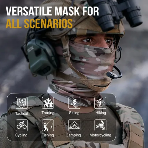 Miniatura 2 de OneTigris - Máscara facial balaclava para hombres, cubierta completa para la cabeza para mujeres, polaina de cuello de enfriamiento