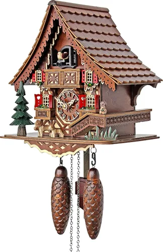 Miniatura 3 de Reloj de cuco de cuarzo - La casa de entramado de madera AH 29 QM